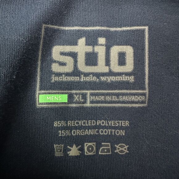 Stio Polo Shirt Mens XL Blue Lightweight Golf Casual Organic Cotton Blend - Picture 5 of 9